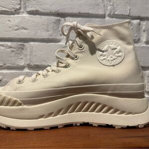 Converse Women's Off-White Platform Sneakers